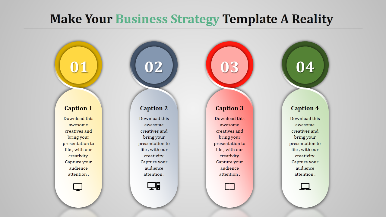 Awesome Business Strategy Template Presentation Slides